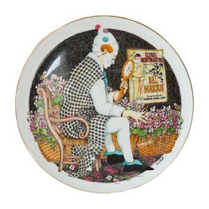 Royal Doulton Collector Plate Clown Behind The Painted Masque By Ben Black